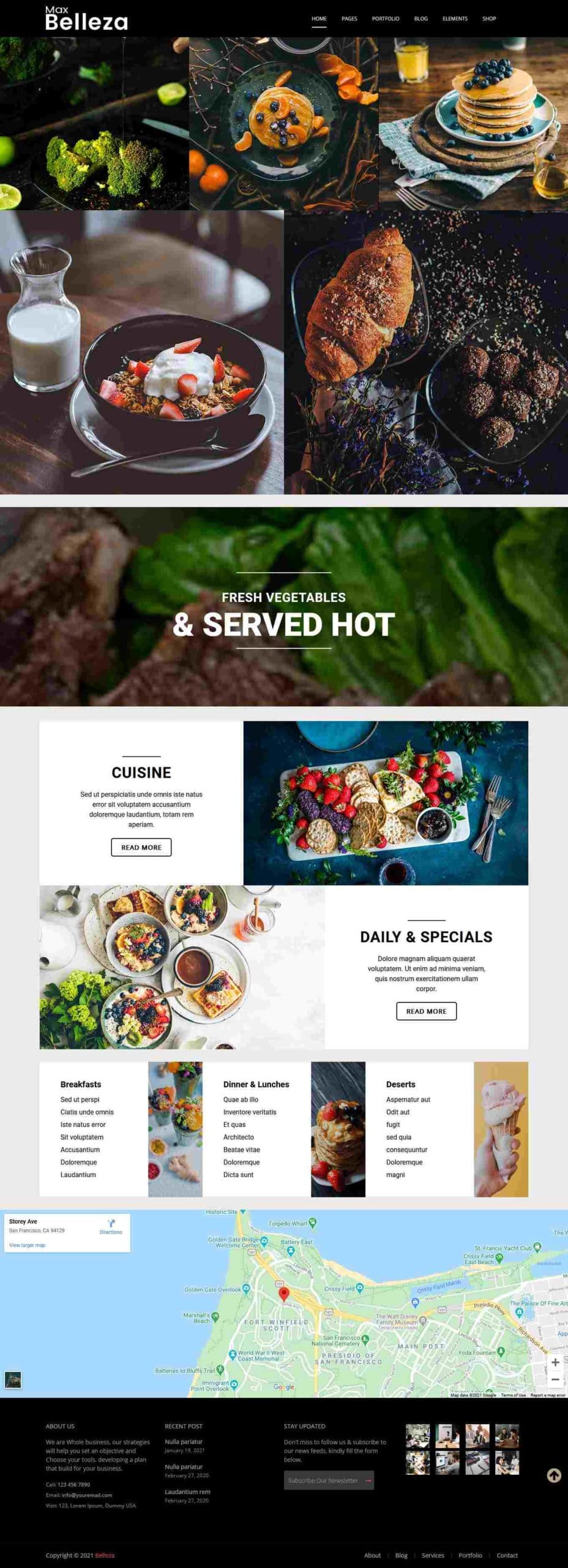 Restaurant Food WordPress