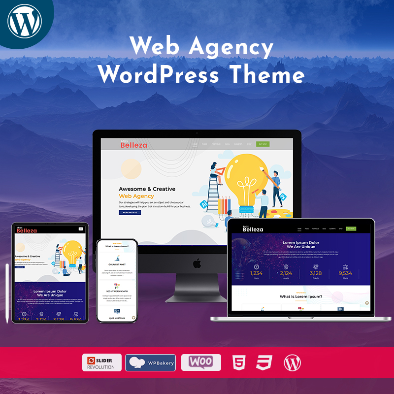 Web Agency Business WordPress Theme – Belleza