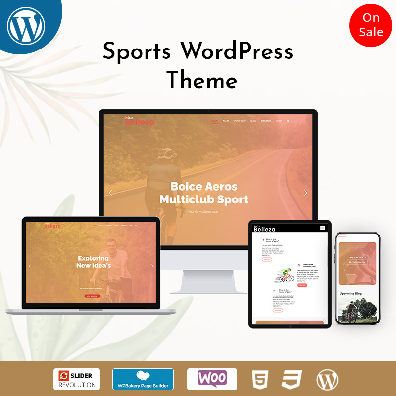 Sport Responsive WordPress Themes – Belleza