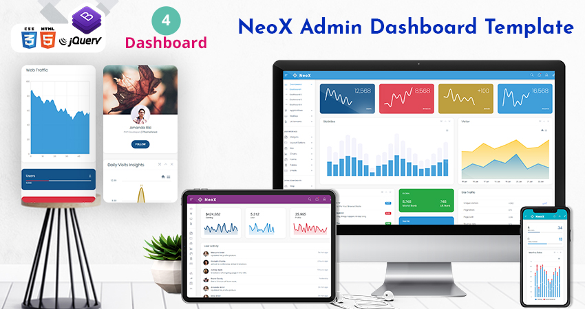 Bootstrap 4 Admin Dashboard