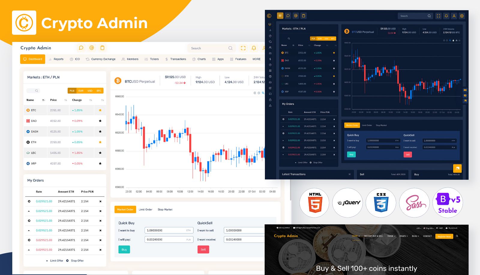 Crypto Bitcoin CryptoCurrency Template