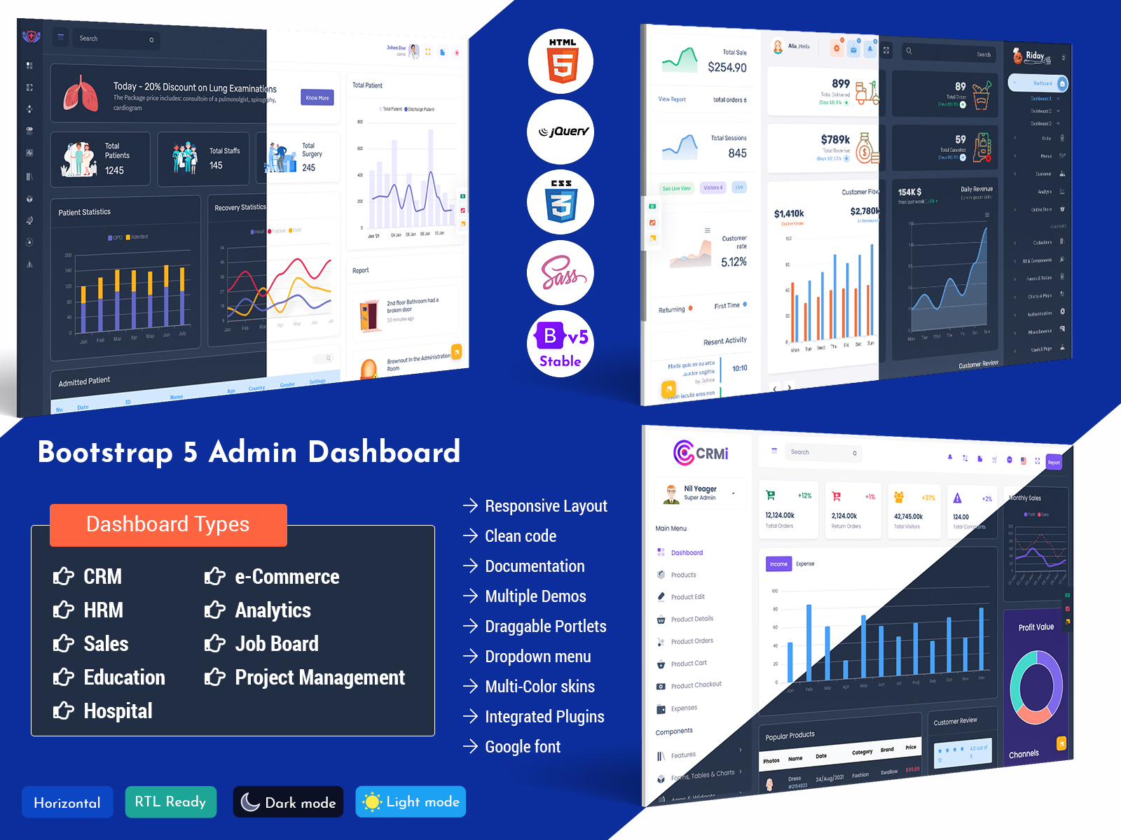 Bootstrap 5 Admin Templates