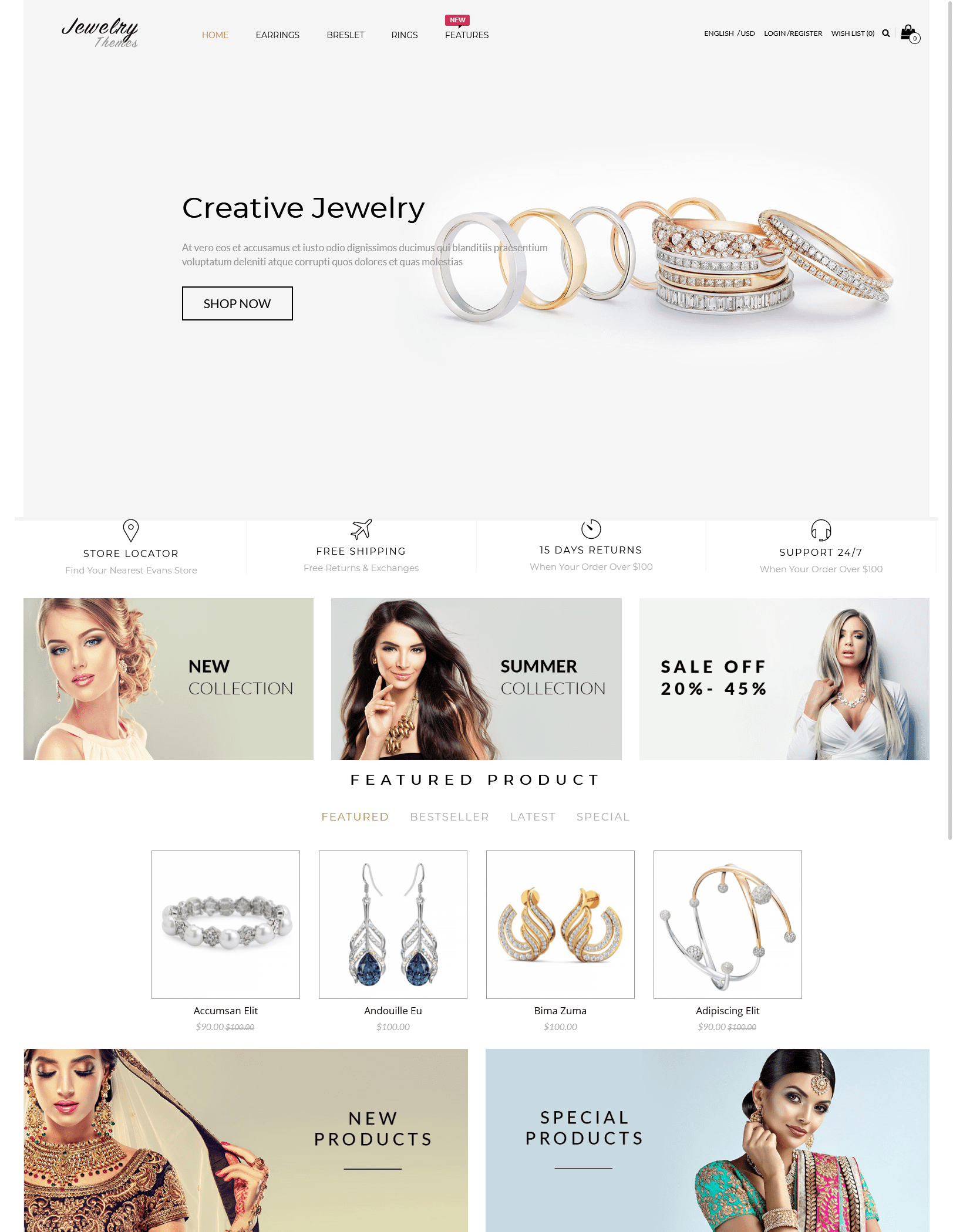 Responsive OpenCart Theme Template - Jewelry