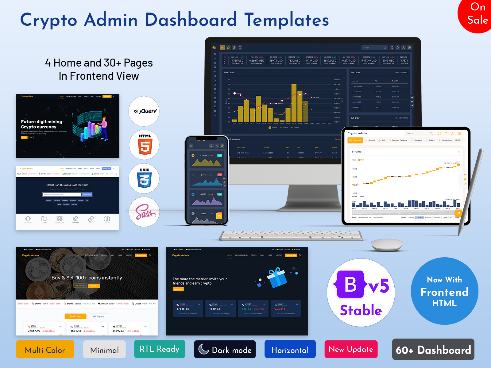 Crypto Admin Template