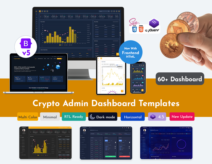 Cryptocurrency Admin Dashboard Template
