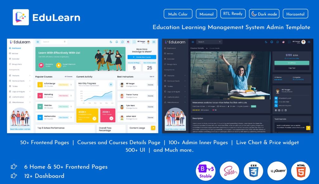 Online Education Courses HTML Templates