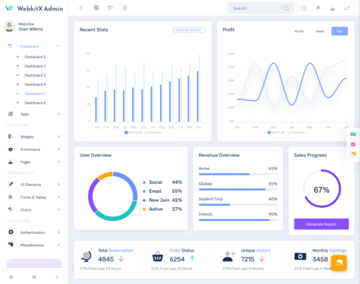 Bootstrap Dashboard - MultiPurpose Themes