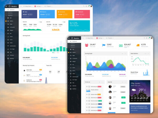 Bootstrap Dashboard Admin Template WebApp for Banking Dashboard