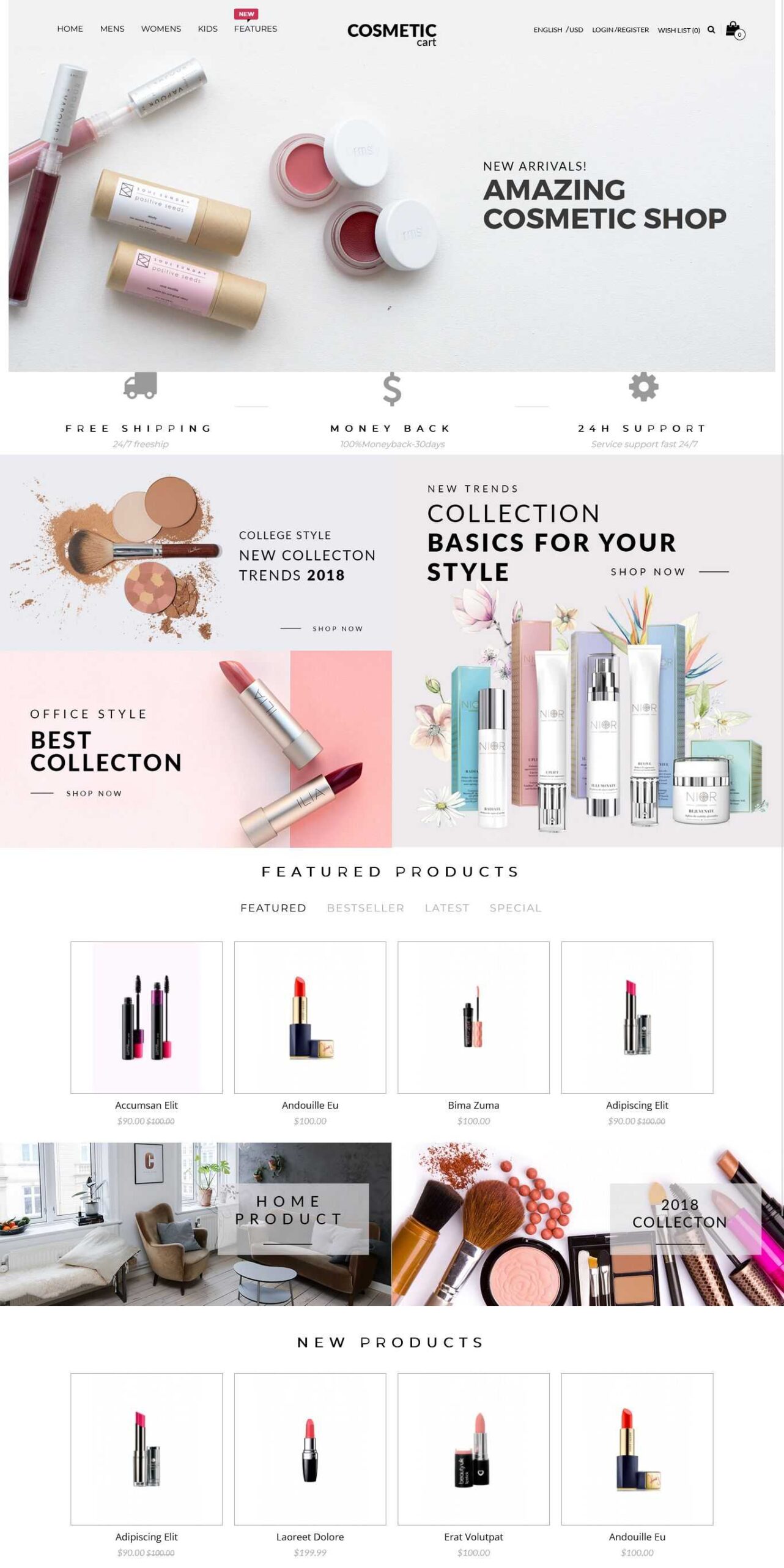 Cosmetics - Premium OpenCart Themes for Shopping Cart 