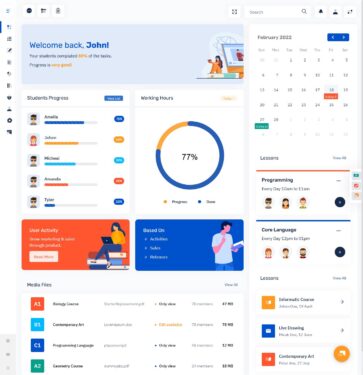 LMS Dashboard UI KIT Bootstrap 5 Admin Web App Template