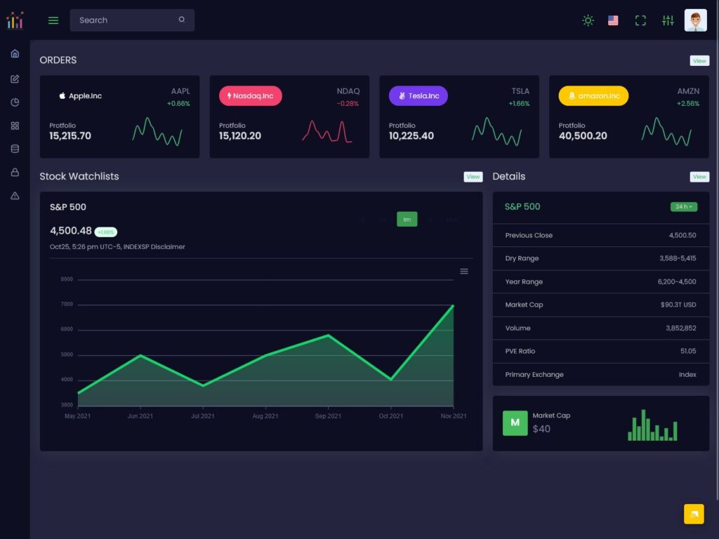 The Most Powerful Investment Portfolio Admin Dashboard Template