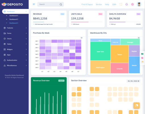 Responsive Bootstrap 5 Admin Dashboard Templates - Warehouse