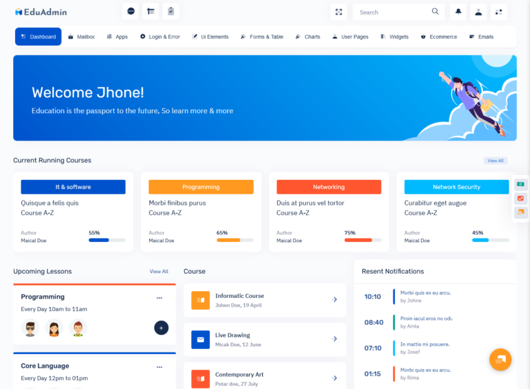 Education Bootstrap 5 Admin Template & HTML Template