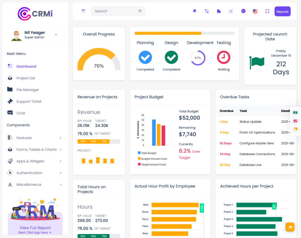 PROJECT MANAGEMENT Dashboard