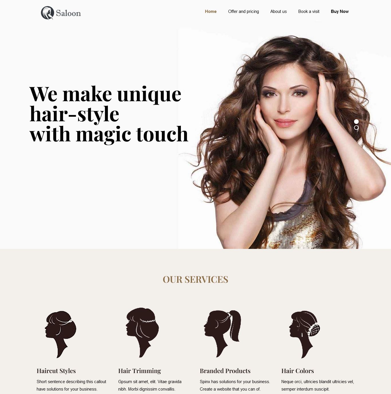 Saloon HTML Template