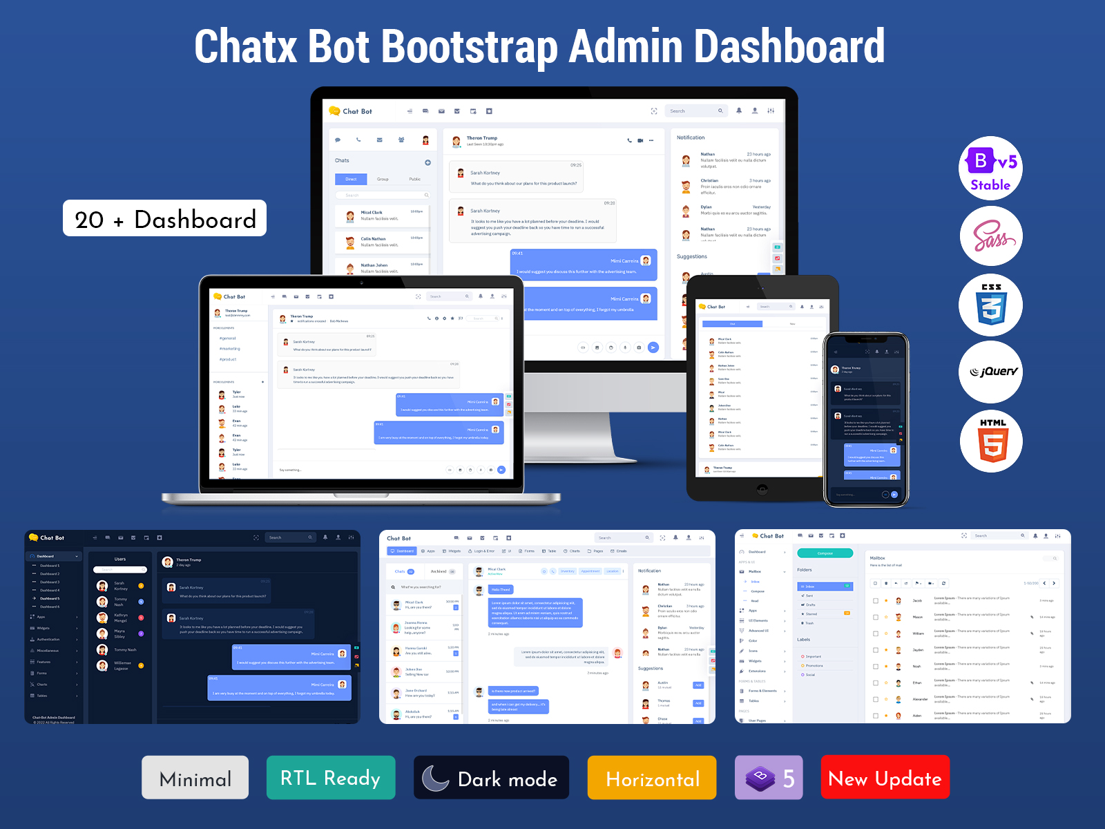 Chat Bot - Bootstrap Responsive Admin Dashboard