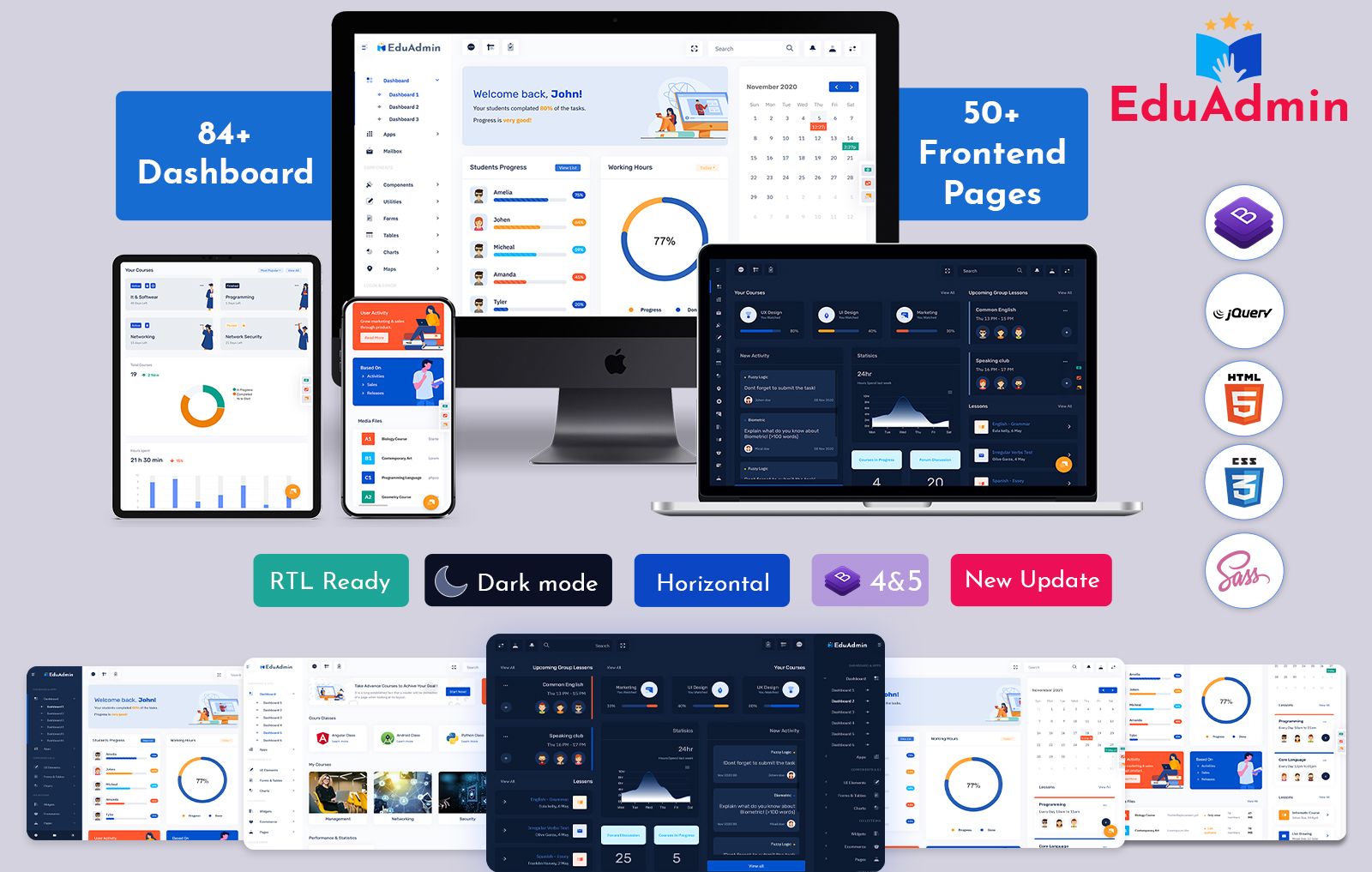 Education Bootstrap 5 Admin Template HTML Template