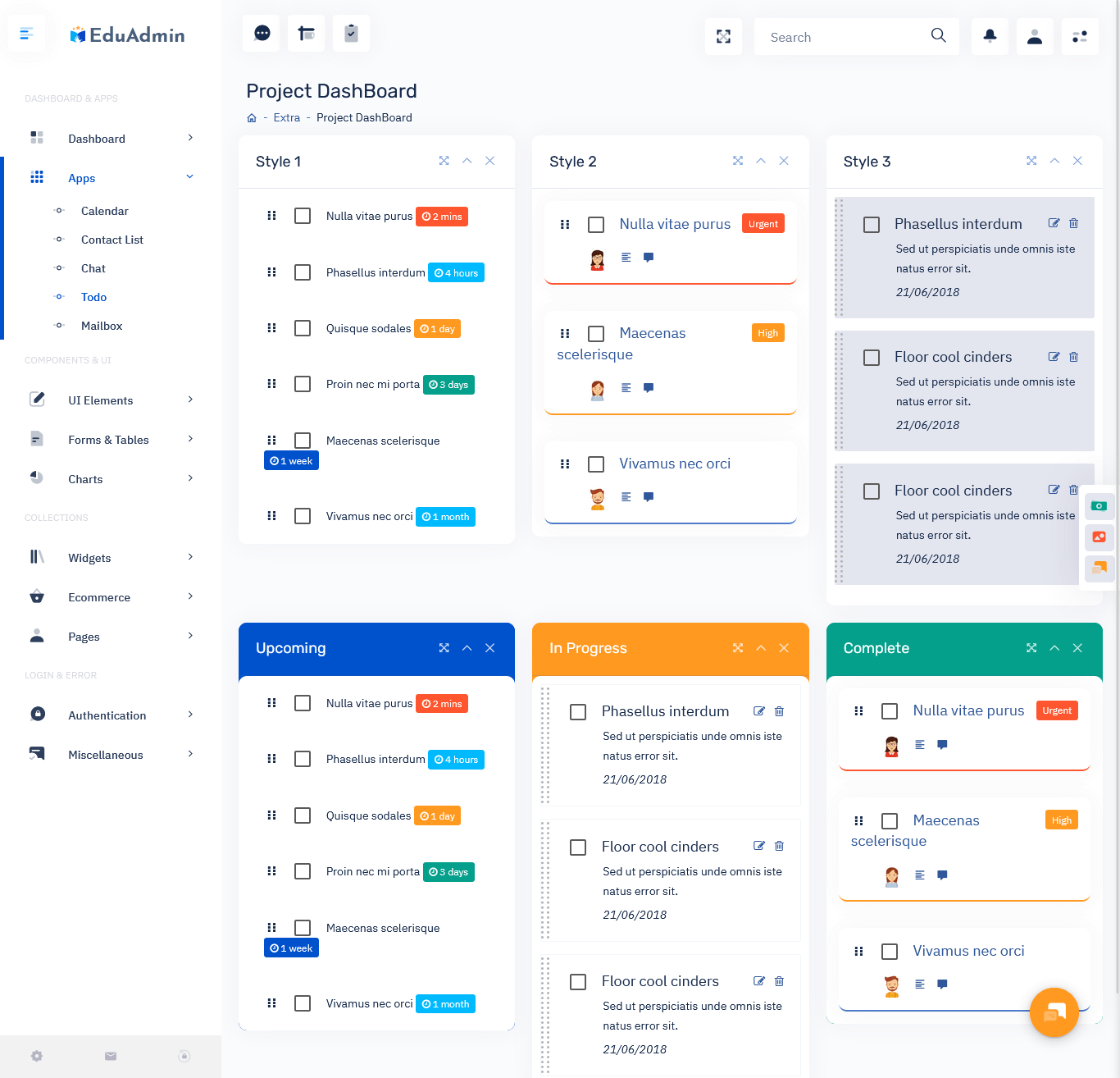 Education LMS Dashboard