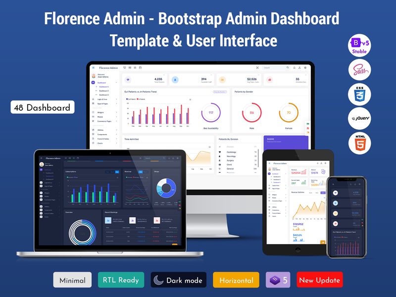 Florence - Bootstrap Admin Dashboard Template