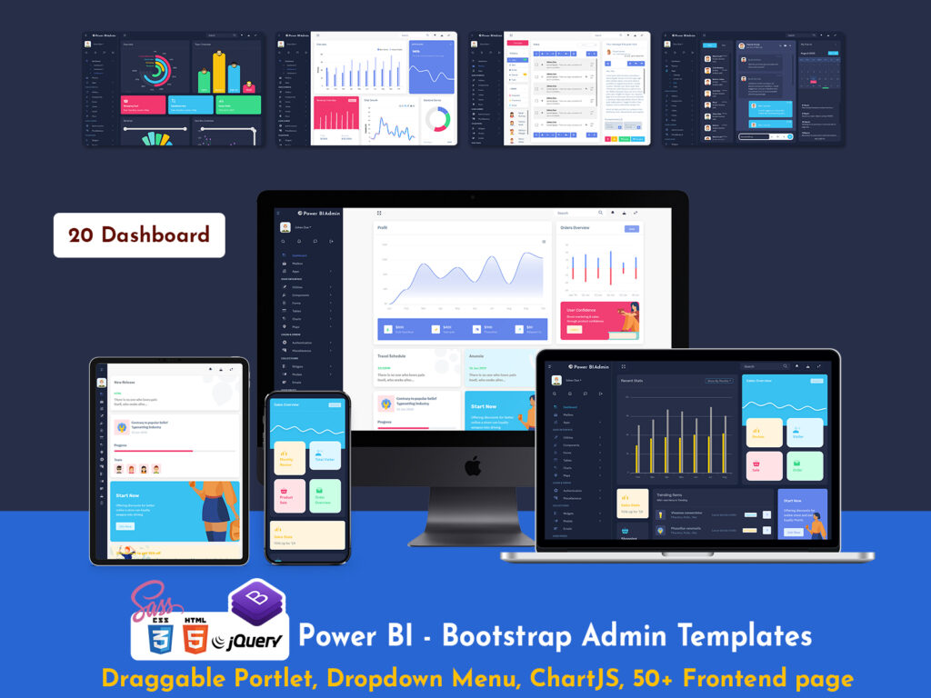 Power BI - Bootstrap Admin Templates