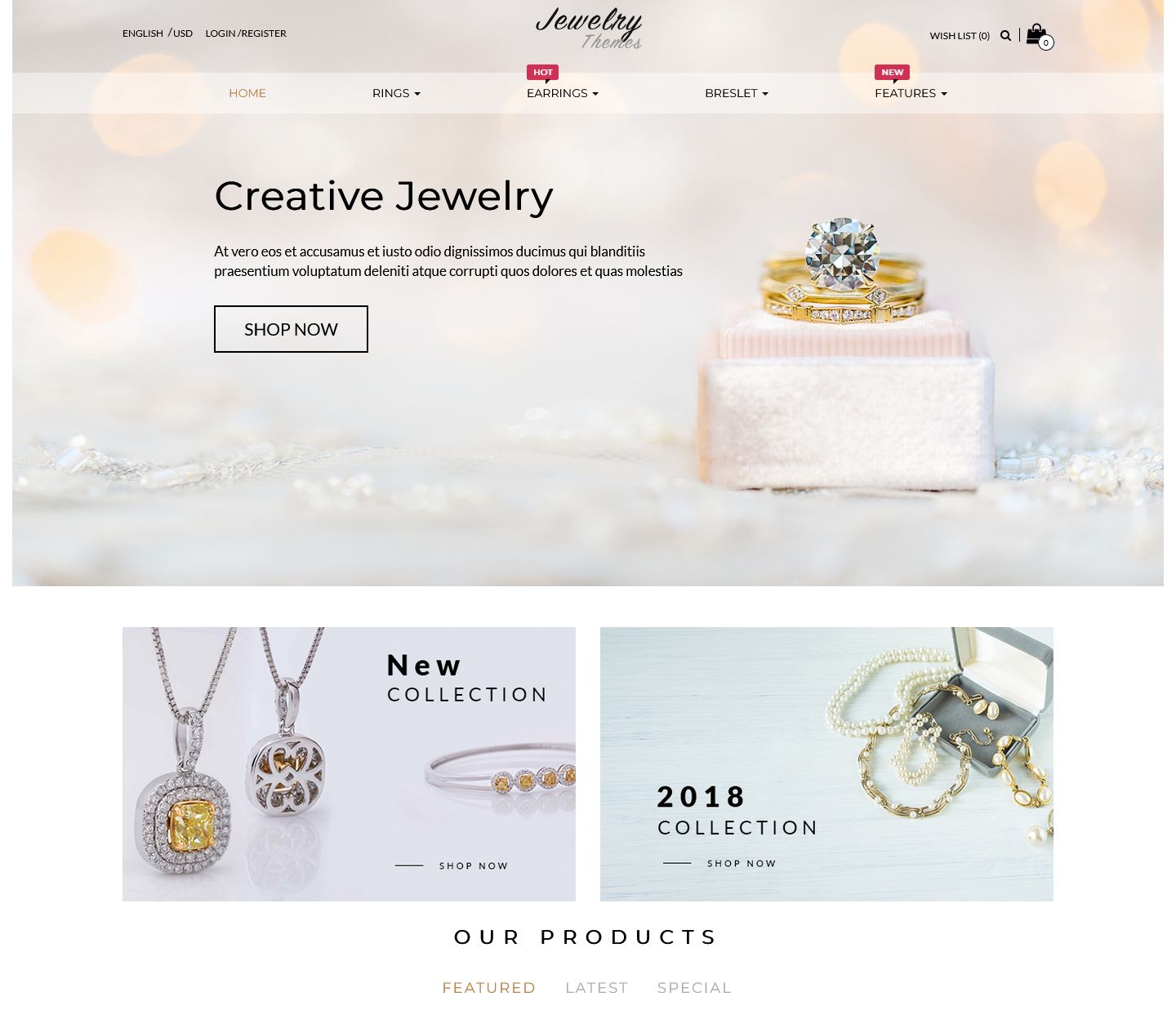Jewelry Opencart Template