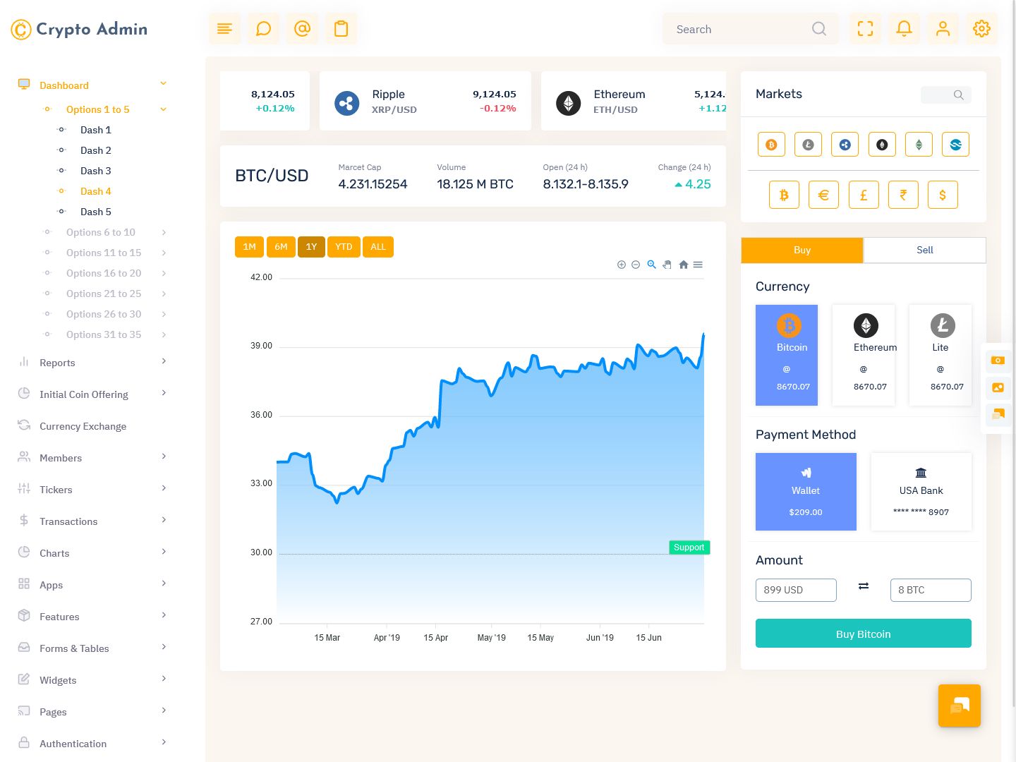 Bitcoin Cryptocurrency Template