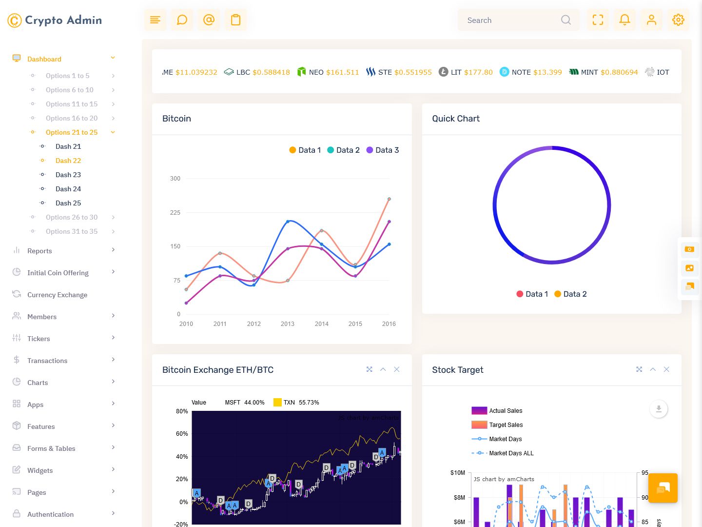 Cryptocurrency Dashboard