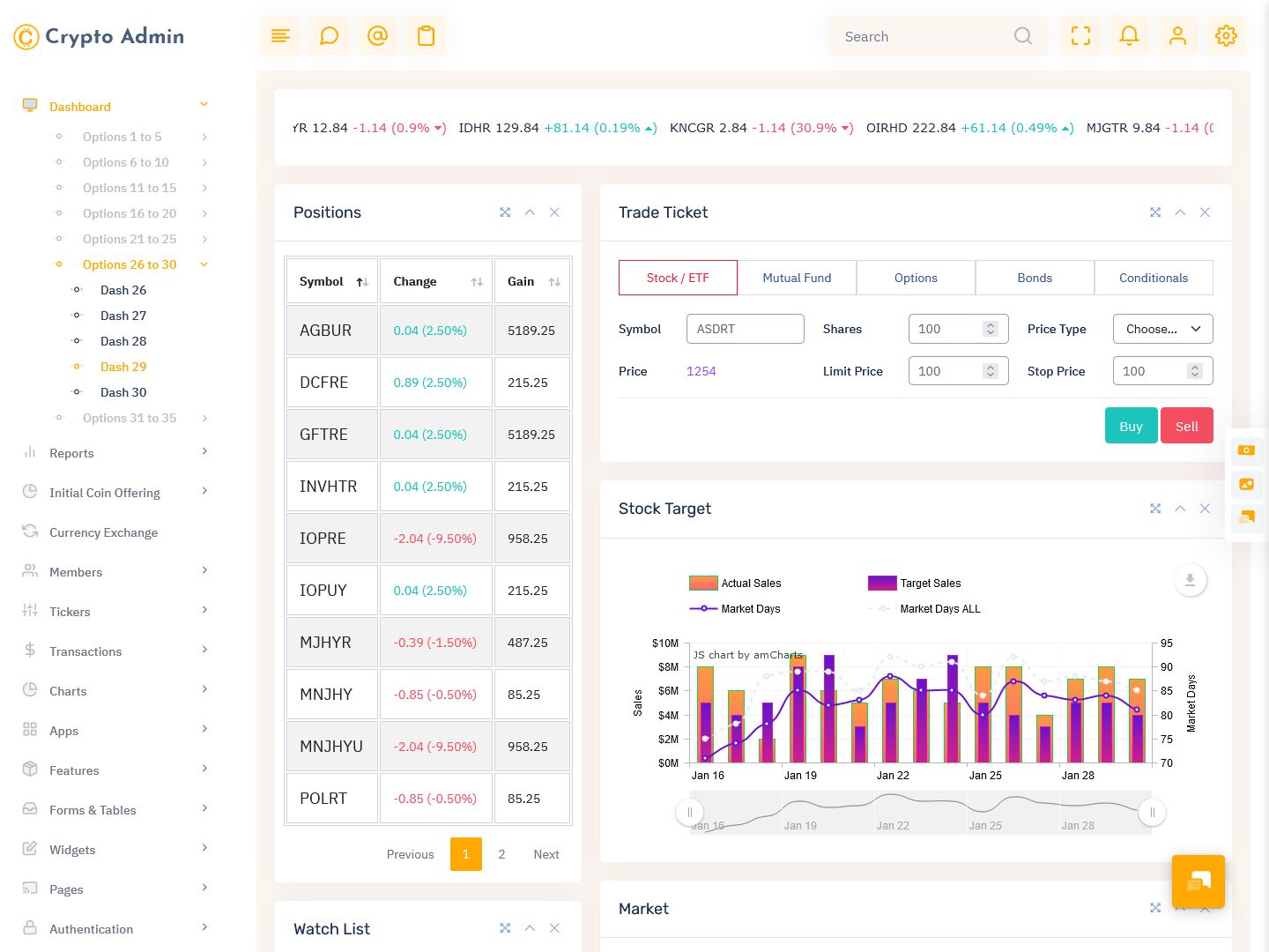 Bootstrap Admin Template