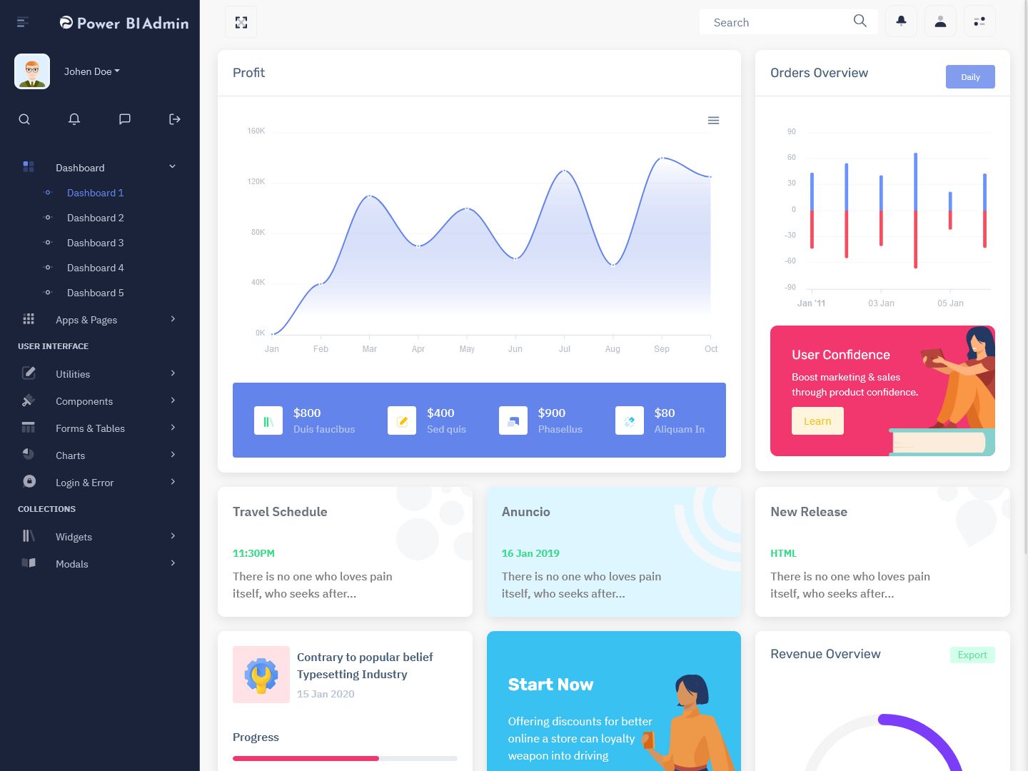 Admin Dashboard Template