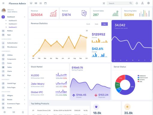 Florence - Responsive Bootstrap Admin Dashboard Template