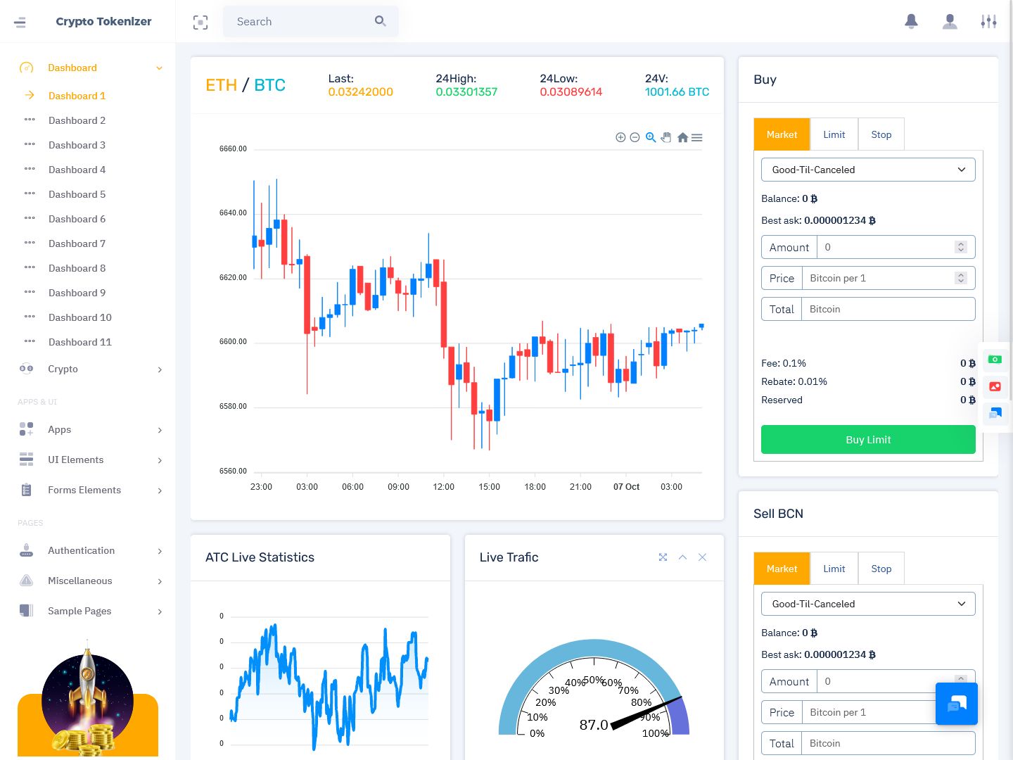 Bitcoin CryptoCurrency Template