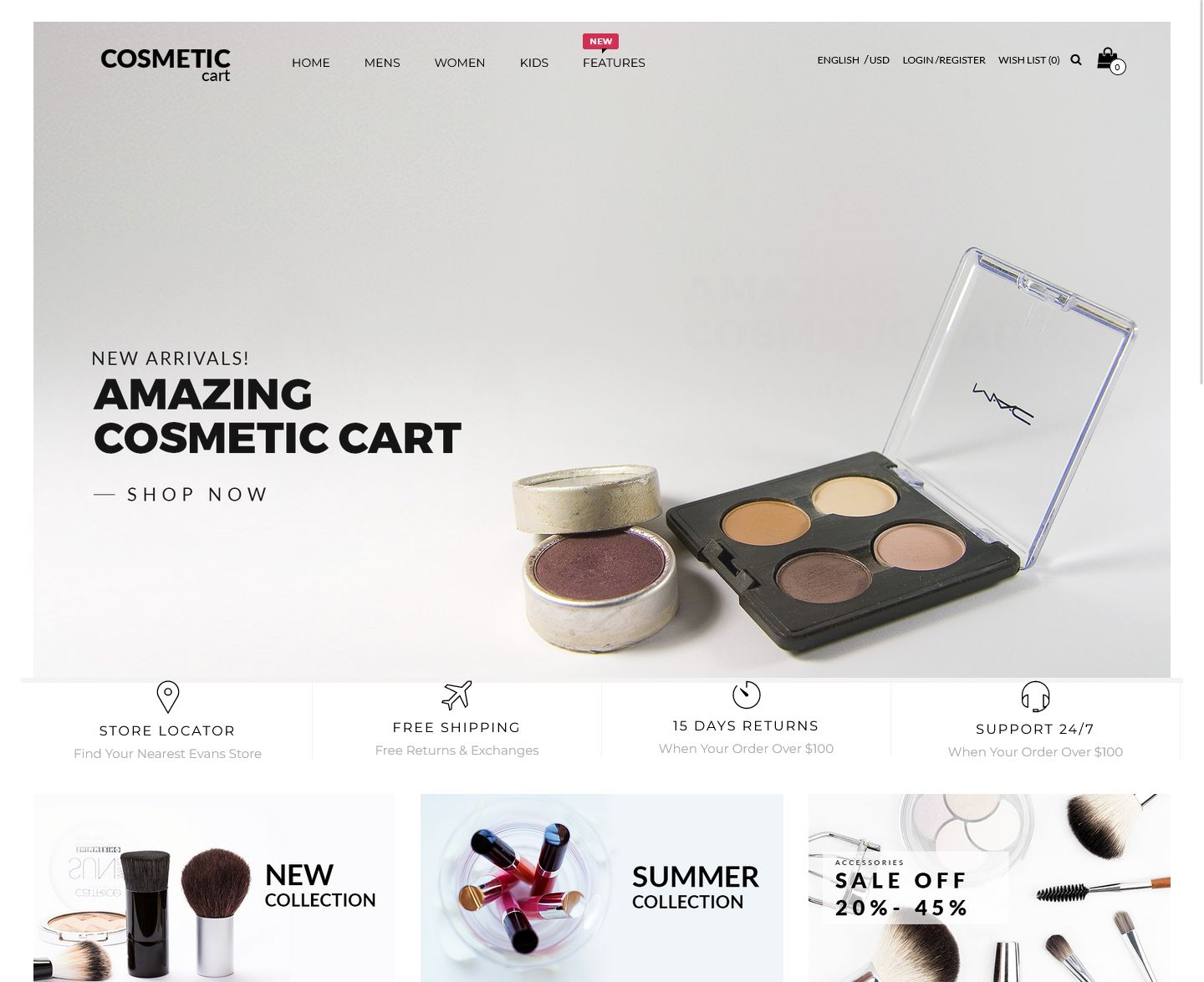 Cosmetics OpenCart Themes