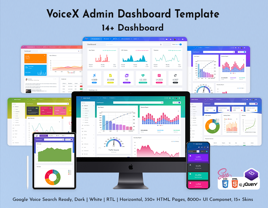VoiceX - Admin Dashboard Template
