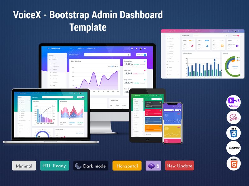VoiceX - Bootstrap Admin Template