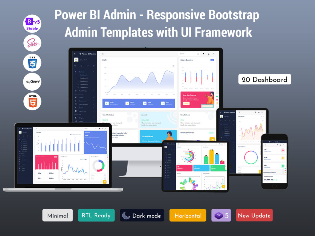 Power Bi Admin Dashboard Template