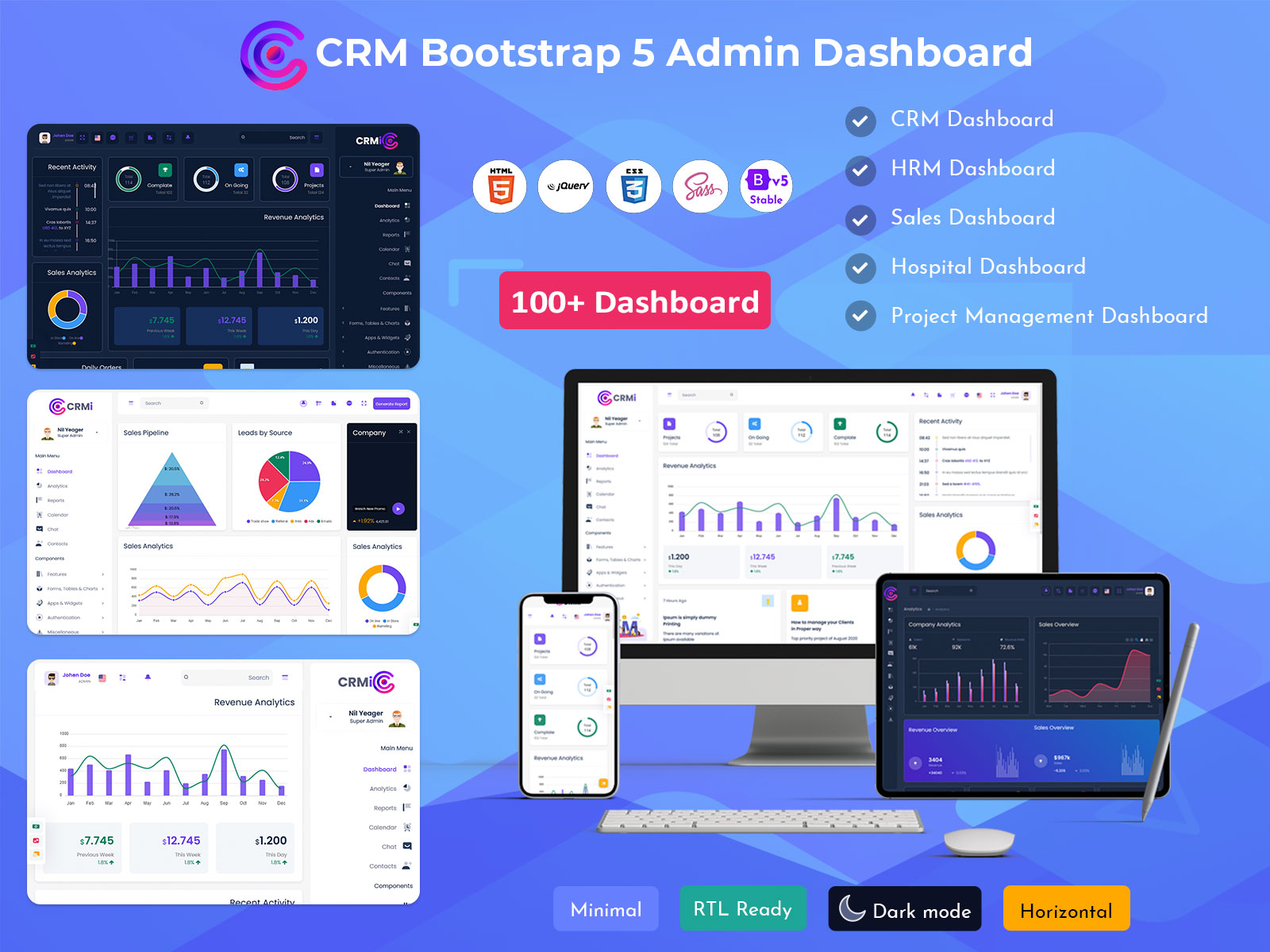 CRM - Bootstrap 5 Admin Dashboard