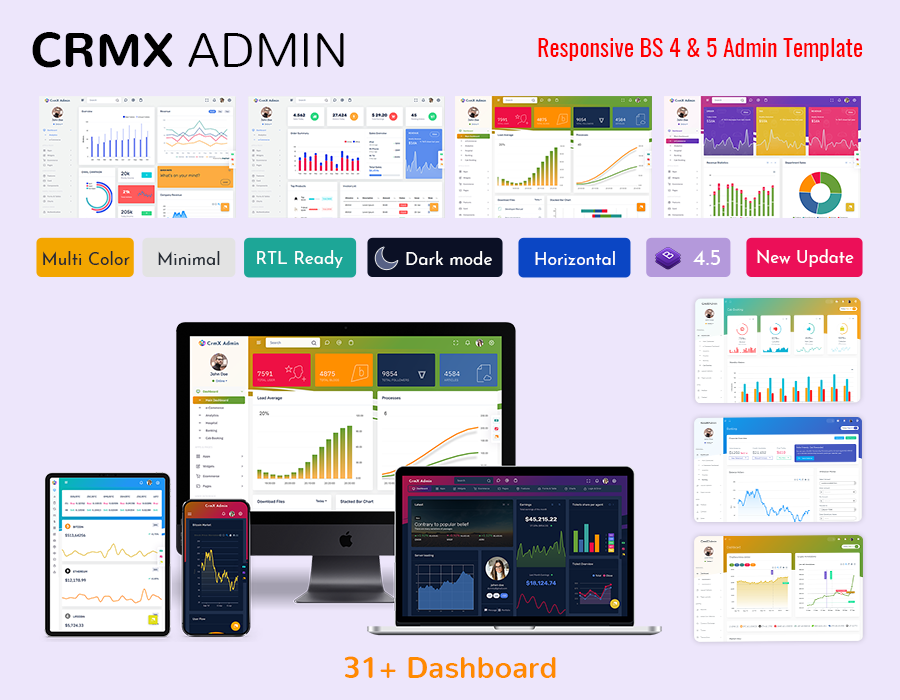 CrmX - Admin Dashboard Template