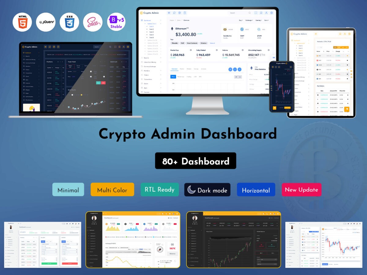 3 Great Reasons to have a Cryptocurrency Dashboard Admin Template