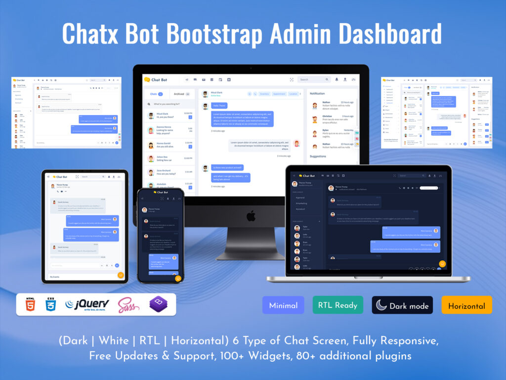 Chatx Bot - Bootstrap Admin Dashboard