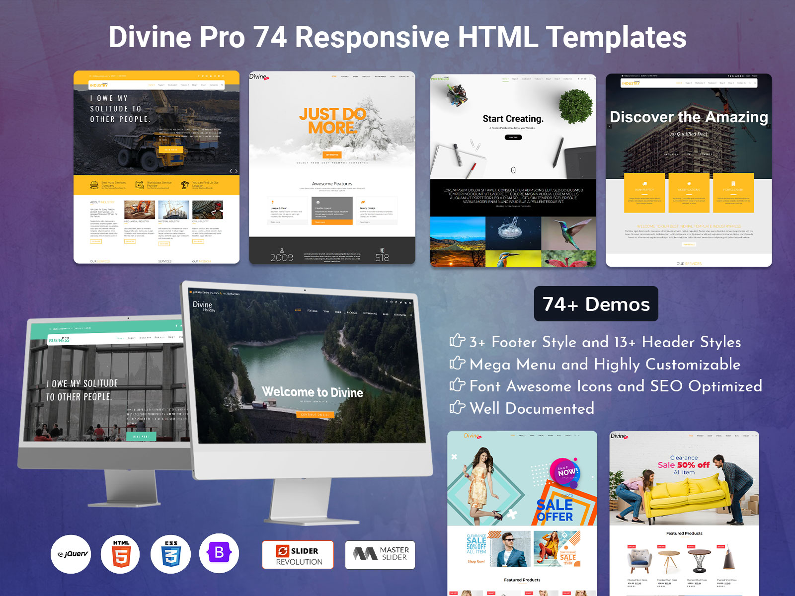 Divine Pro- Responsive HTML Templates
