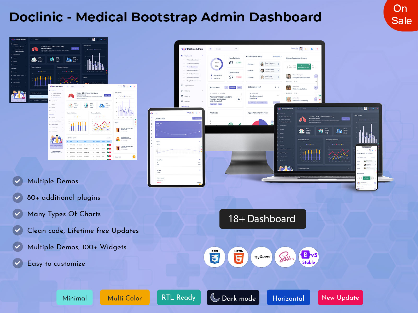 Doclinic - Medical Bootstrap Admin Dashboard