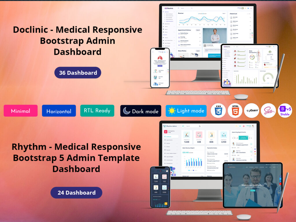 Medical Admin Dashboard Template