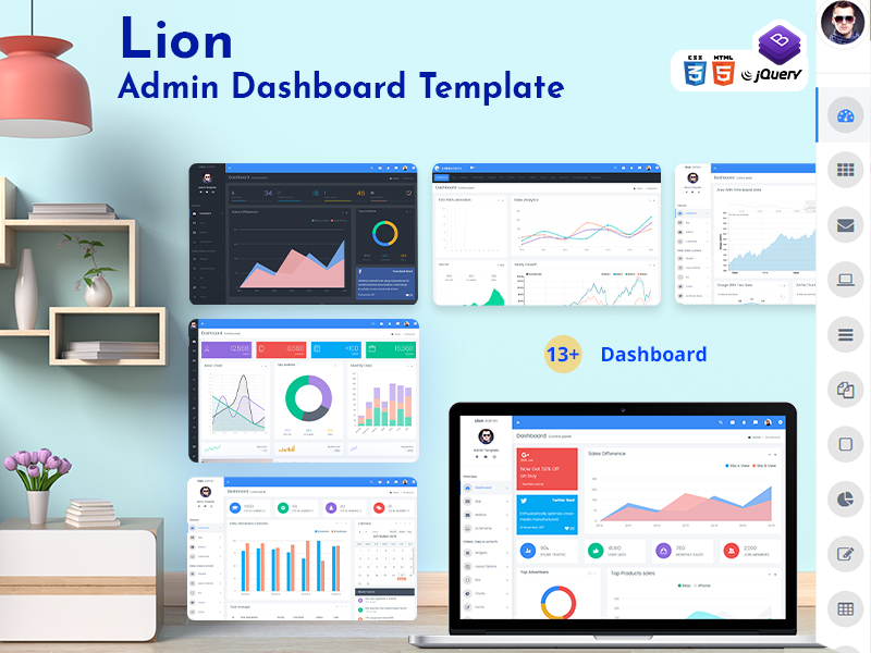 Lion - Bootstrap Admin Dashboard Template