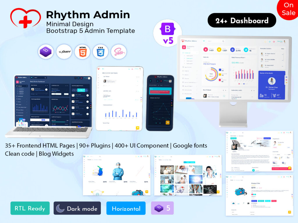 Rhythm - Medical Bootstrap 5 Admin Dashboard Template