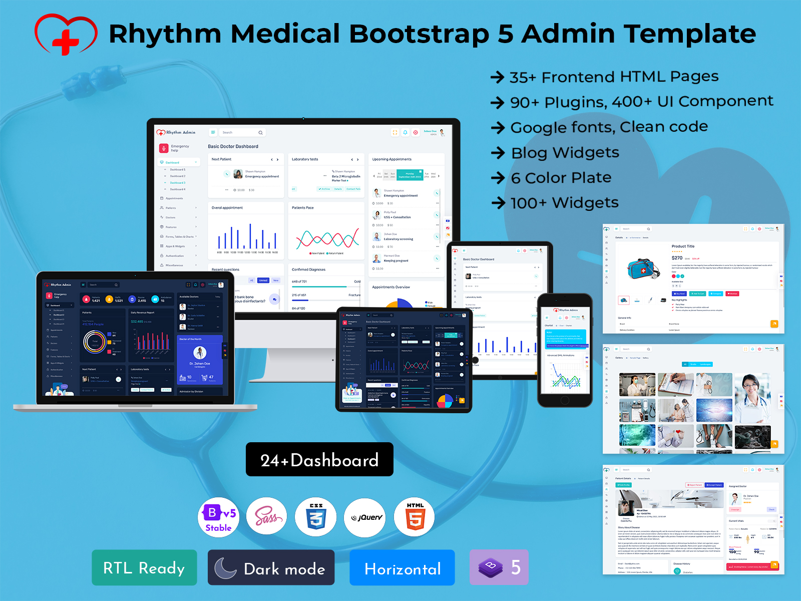 Rhythm - Medical Bootstrap 5 Admin Template