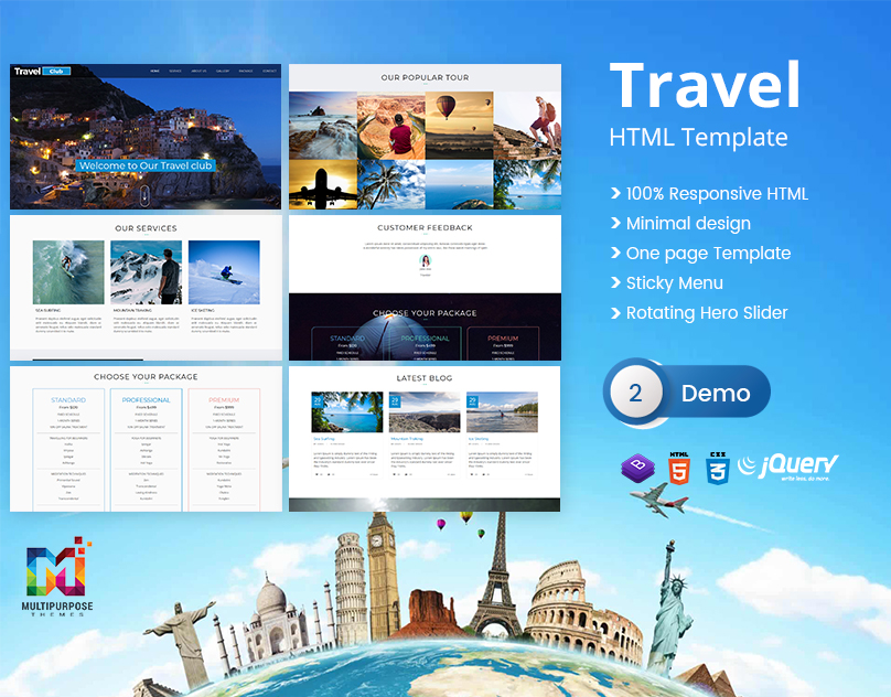 Travel - Responsive HTML Template