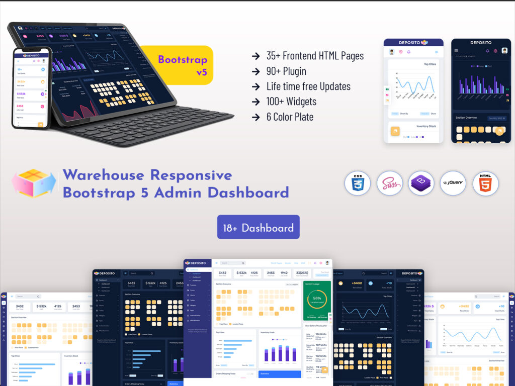 Warehouse - Responsive Bootstrap 5 Admin Dashboard