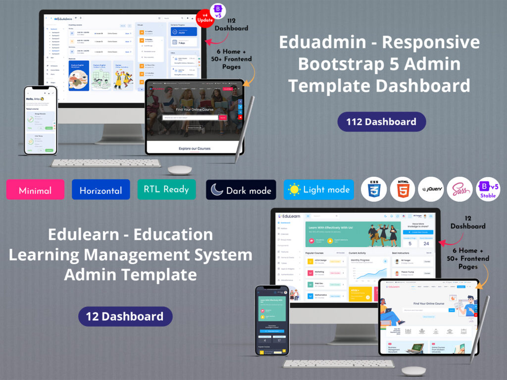 Education LMS Dashboard Template