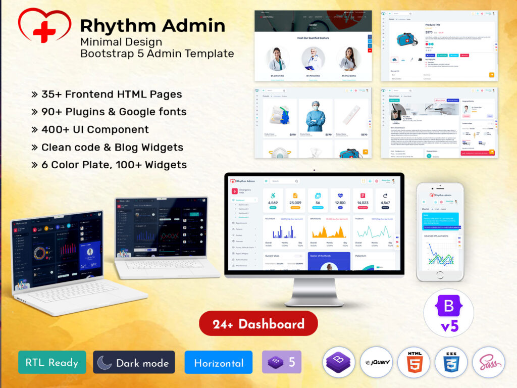 Rhythm - Medical Bootstrap 5 Admin Template - MultiPurpose Themes