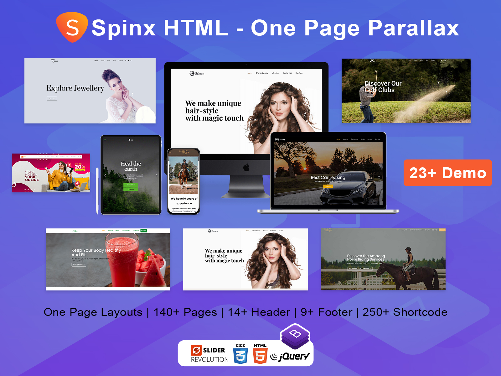 Spinx HTML - One Page Parallax